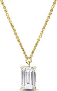 Julianna B. Lab Grown Diamond Emerald Solitaire Necklace 14K