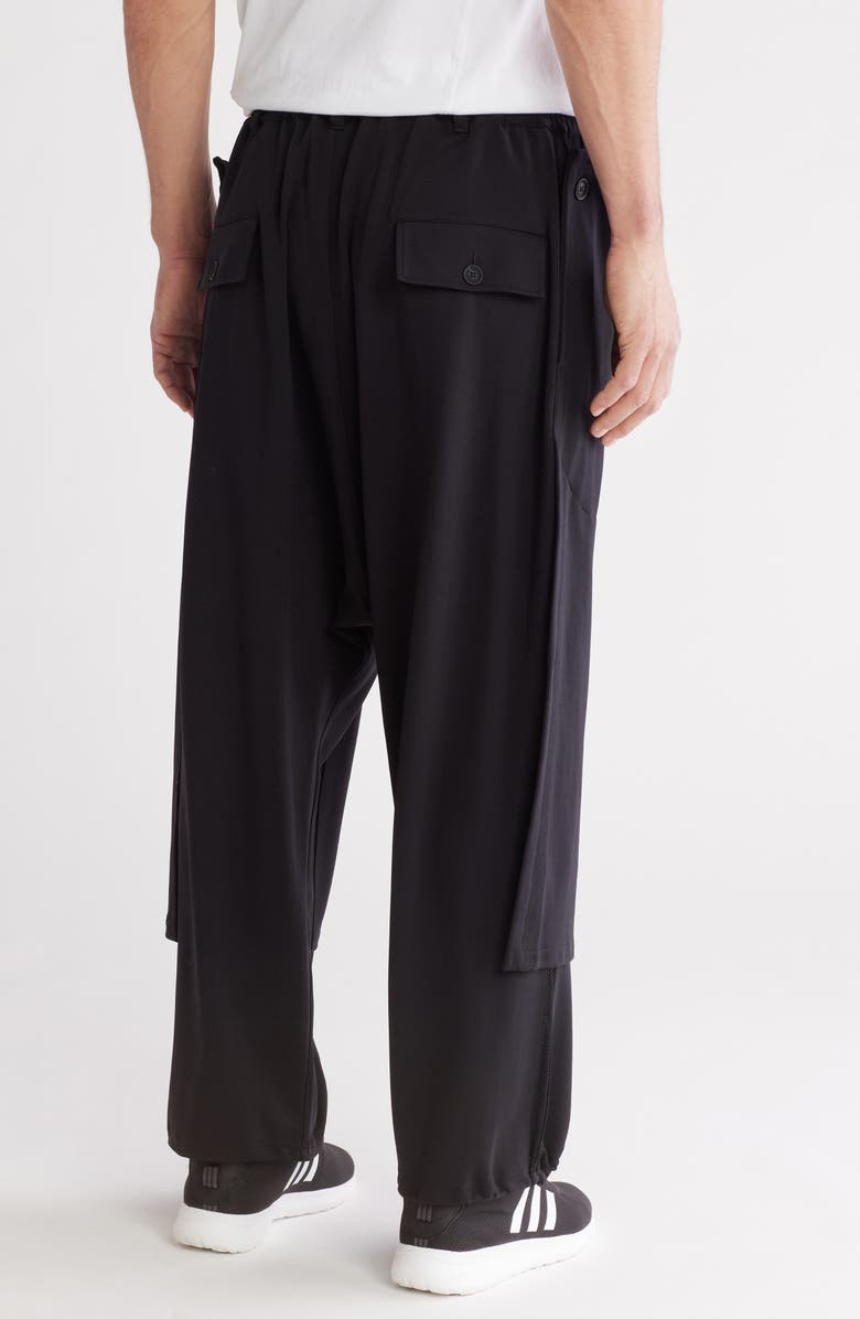 Y-3 Mesh 3-Stripes Open Hem Wide Leg Track Pants, Alternate, color, 