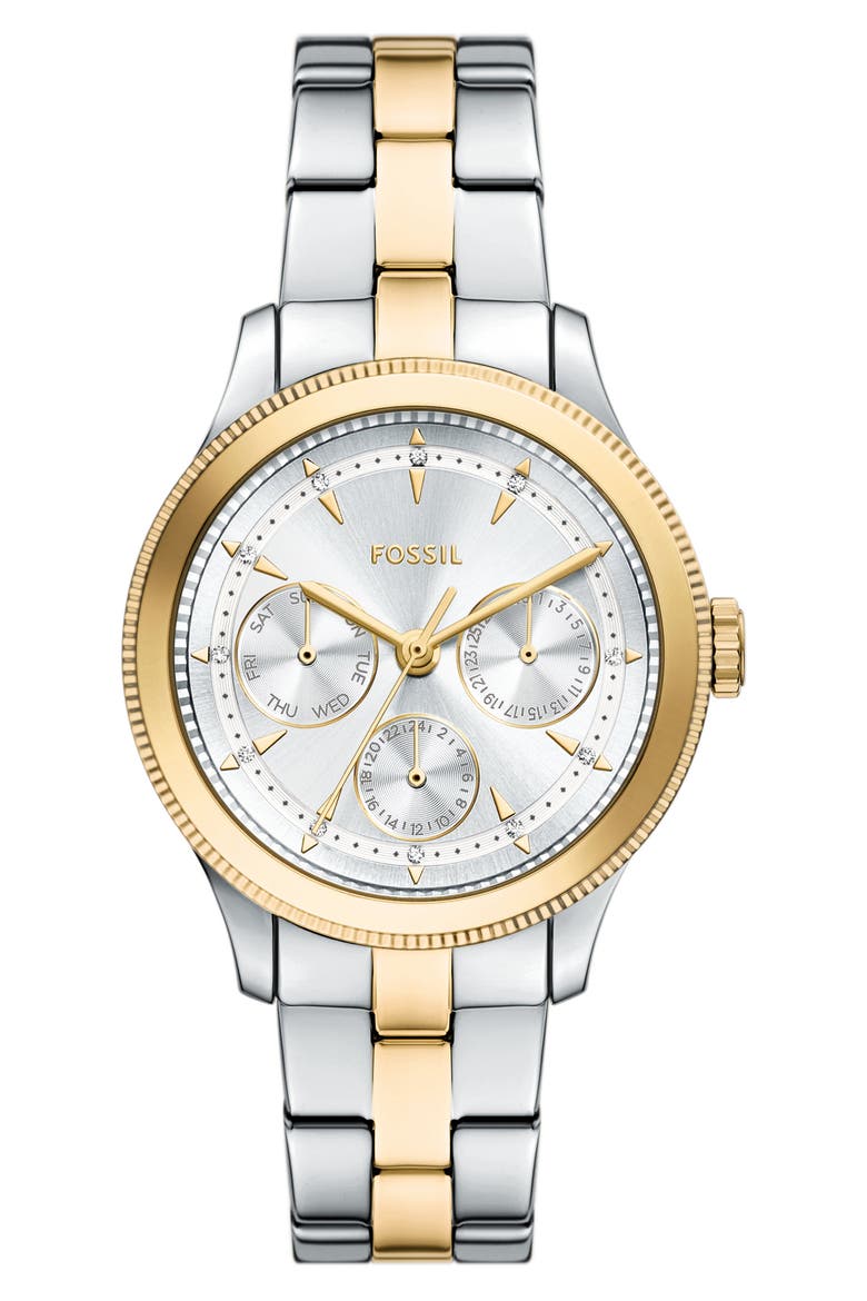 Brynn Multifunction Two-Tone Bracelet Watch, 38mm, Main, color, TWO TONE