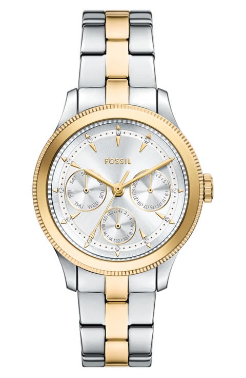 Brynn Multifunction Two-Tone Bracelet Watch, 38mm