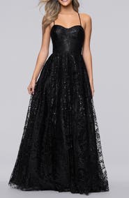 Blondie Nites Sequin & Mesh Gown
