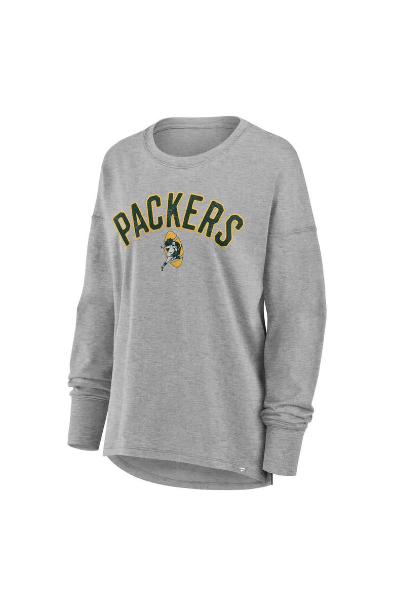 FANATICS Women's Fanatics Heather Gray Green Bay Packers Hometown Legacy Long Sleeve T-Shirt, Alternate, color, Heather Gray