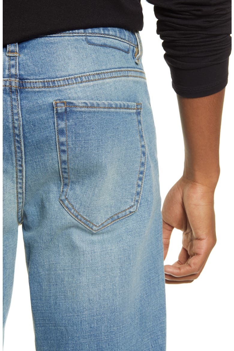 x Alex Costa Stretch Skinny Jeans, Alternate, color, BLUE EVAN WASH