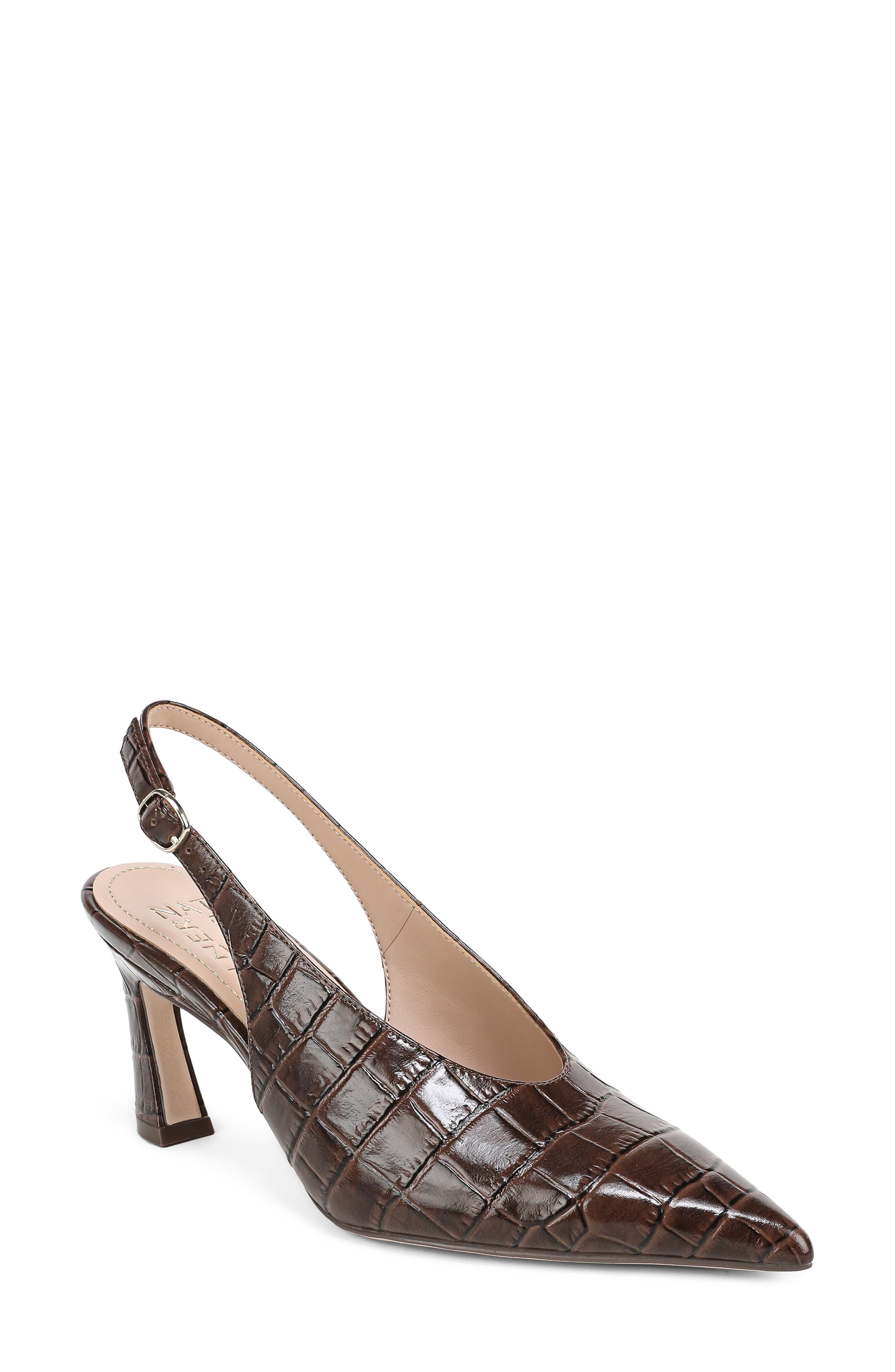 Elaine Slingback Pointed Toe Pump, Main, color, CHOCOLATE