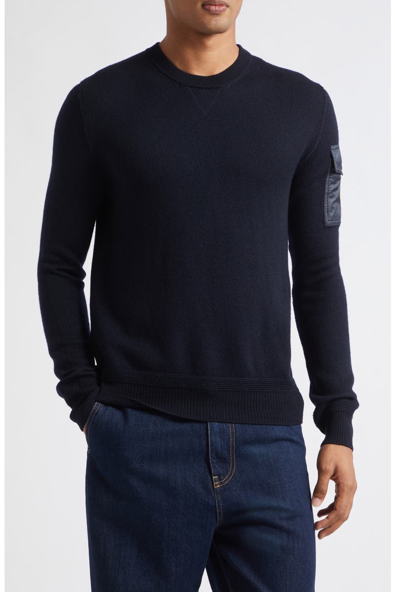 Wool Crewneck Sweater, Main, color, OBSIDIAN BLUE