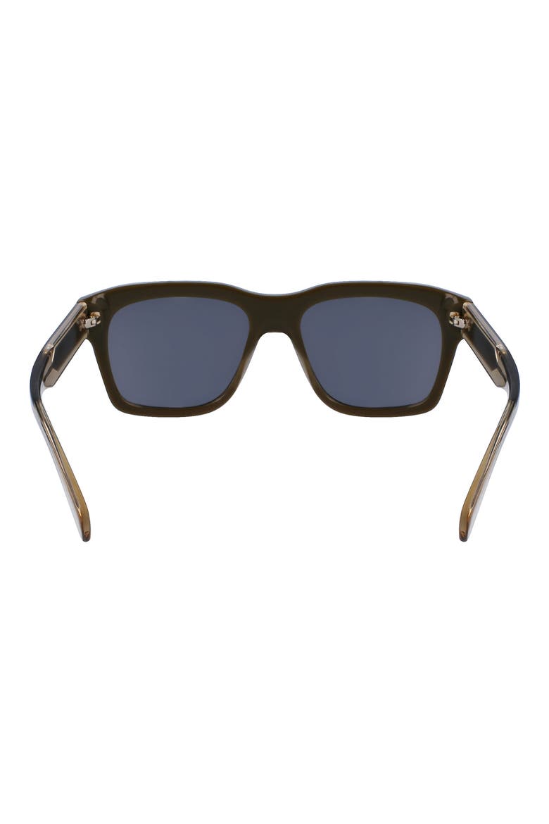 56mm Polarized Rectangular Sunglasses, Alternate, color, DARK KHAKI