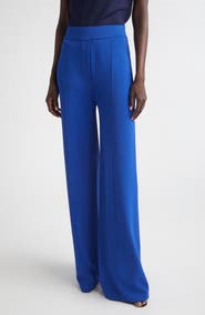 ST. JOHN Katie Roma Crepe Knit Wide Leg Pants