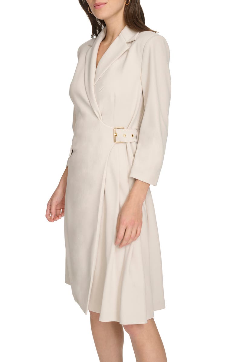 Calvin Klein Buckle Wrap Blazer Dress, Alternate, color,