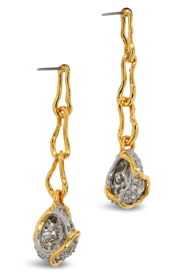 Solanales Crystal Pavé Pebble Drop Earrings, Alternate, color, CRYSTALS