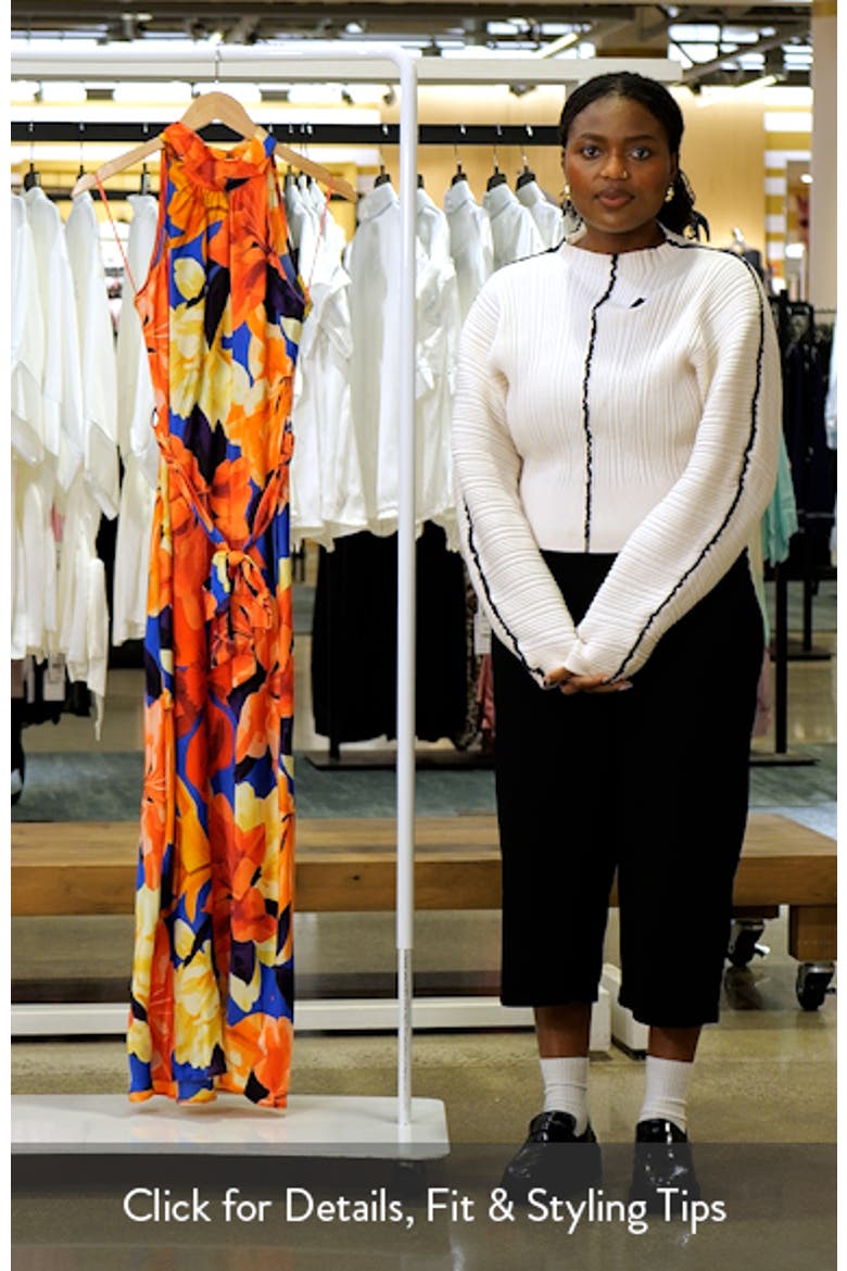 Print Sleeveless Midi Dress video