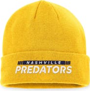 FANATICS Men's Fanatics Branded Gold Nashville Predators Authentic Pro Rink Cuffed Knit Hat