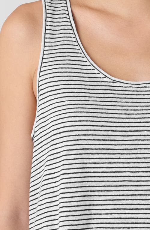 Eileen Fisher Stripe Organic Linen Tank In Multi