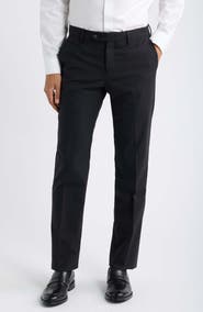 Berle Flat Front Tropical Weight Stretch Wool Dress Pants
