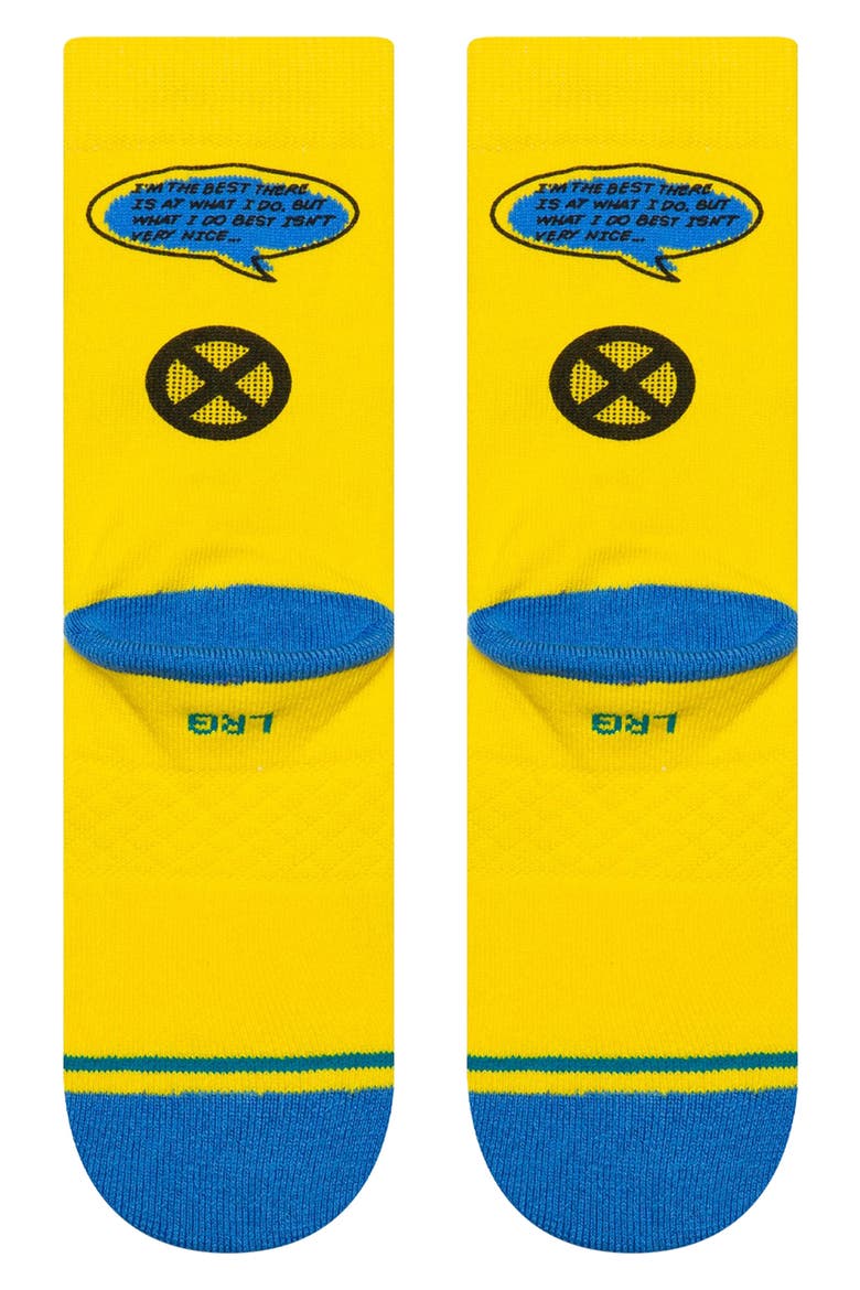 Kids' Wolverine Crew Socks, Alternate, color, YELLOW
