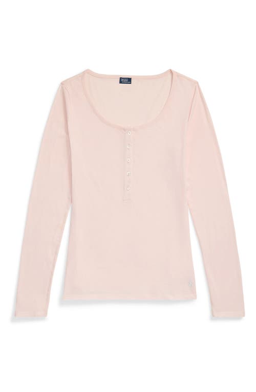 Polo Ralph Lauren Long & Lean Cotton Jersey Lounge Henley In Garden Rose