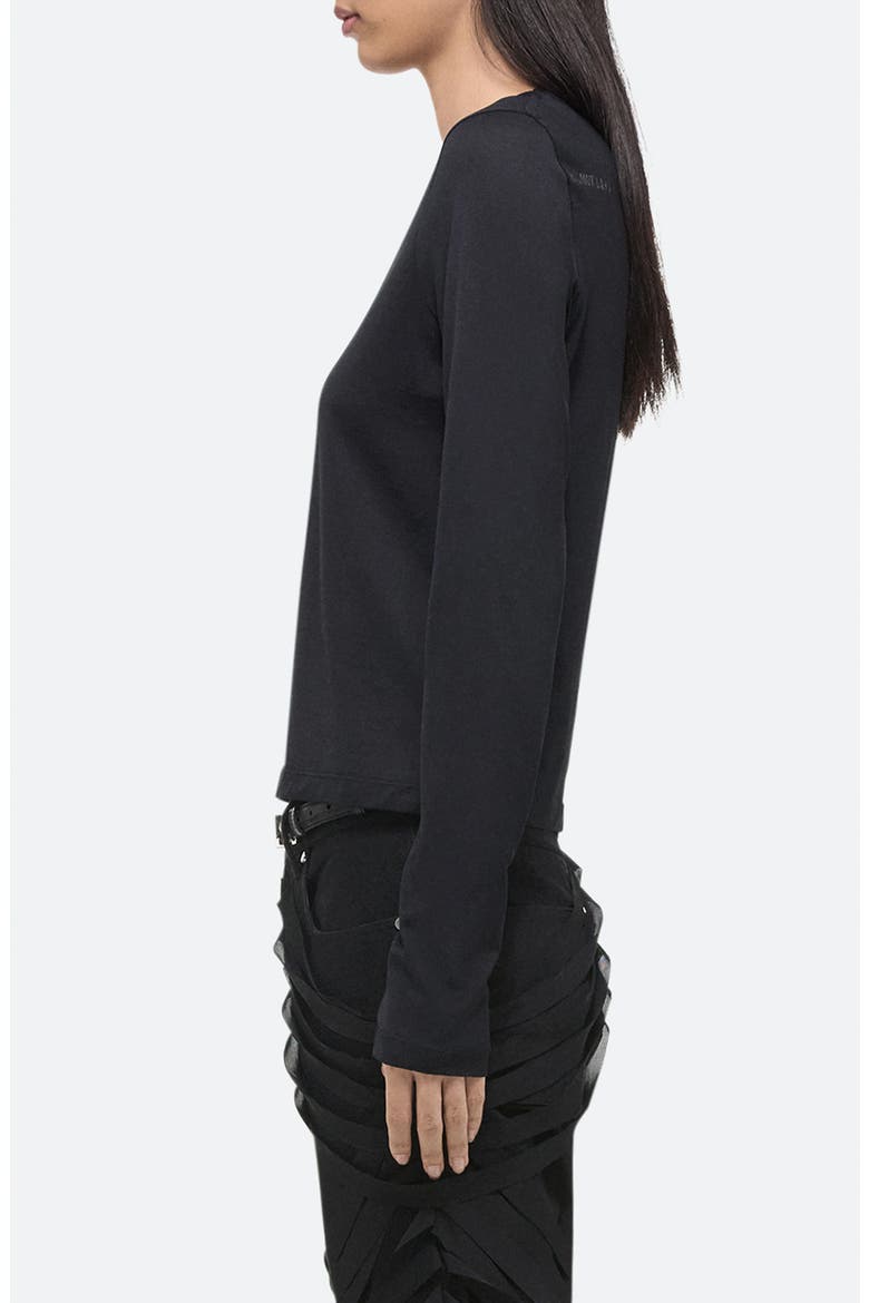 Slim Long Sleeve Cotton T-Shirt, Alternate, color, BLACK - 001
