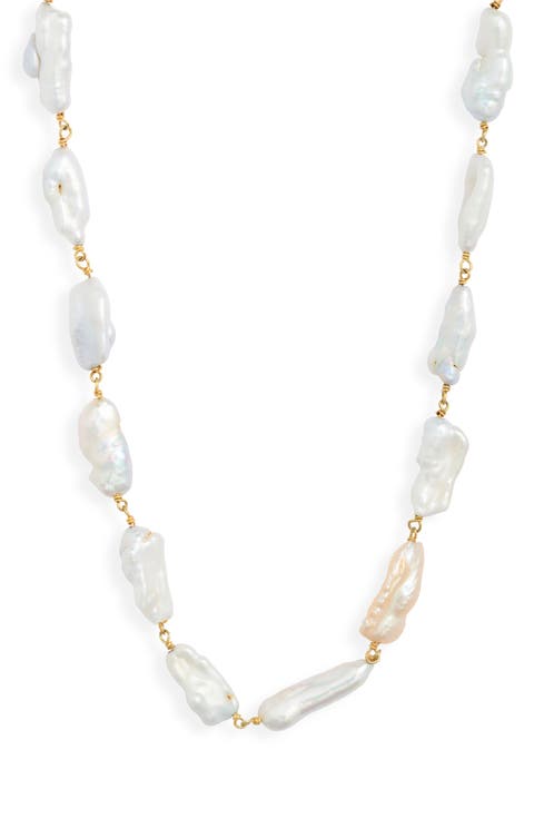 Windansea Freshwater Biwa Pearl Necklace