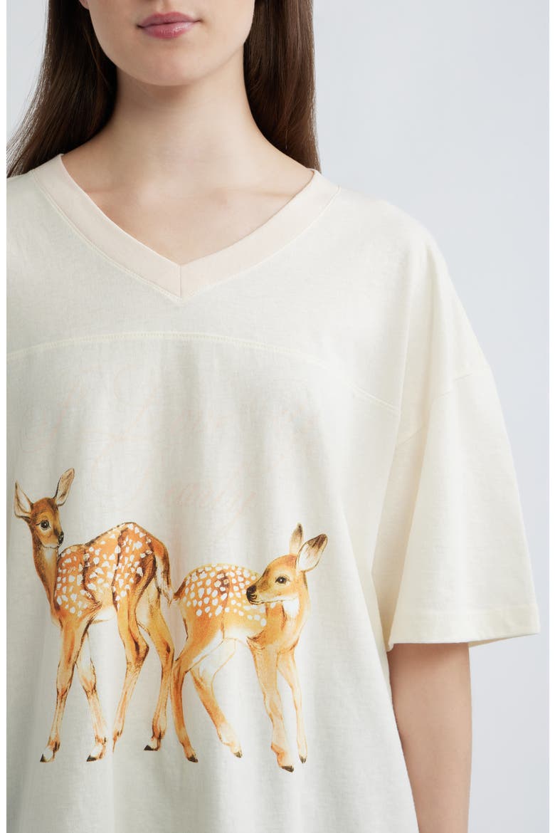 Love You Dearly Graphic V-Neck T-Shirt, Alternate, color, MARSHMALLOW