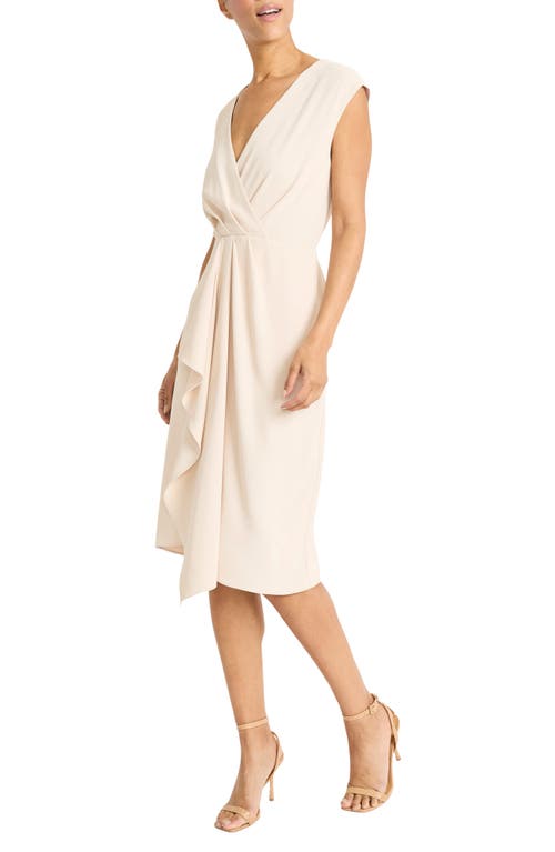 Maggy London Sleeveless Draped Midi Dress