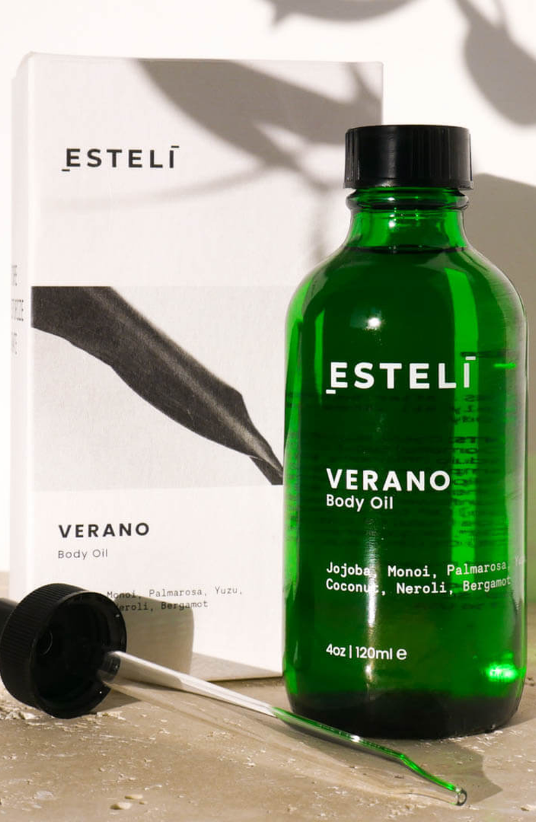 Esteli VERANO Body Oil BODY, Alternate, color, Dark Green