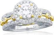 SOUZANA by Suzy Levian 18K White & Yellow Gold 1.09ct GIA-Certified Diamond & 0.91cttw Diamond Ring
