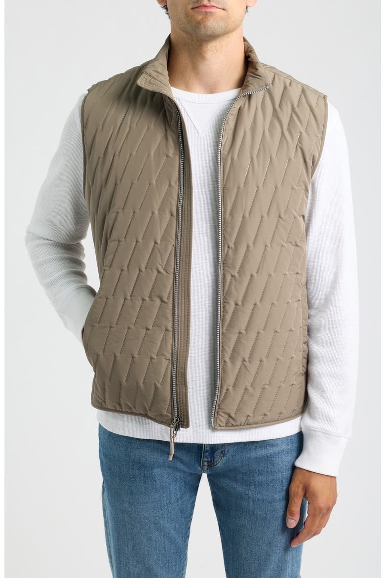 Belfry Quilted Vest, Main, color, KHAKI