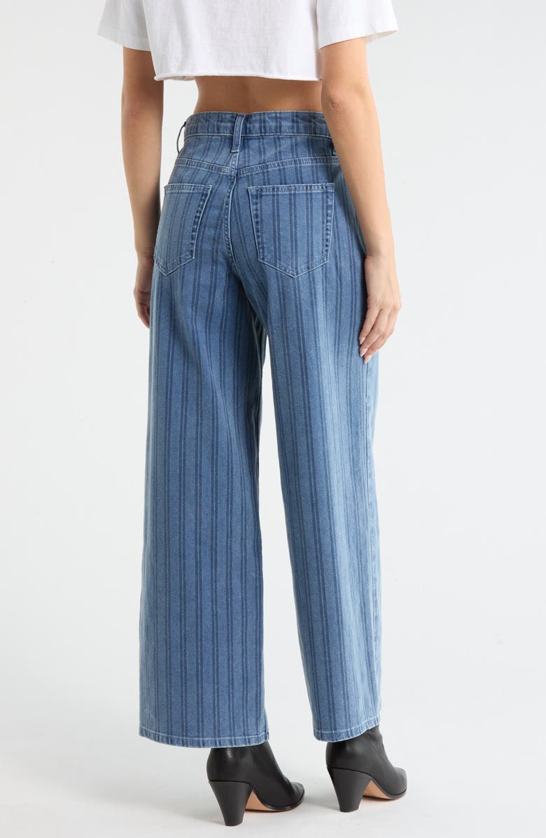 Vigoss Pinstripe Wide Leg Jeans, Alternate, color, Medium Wash