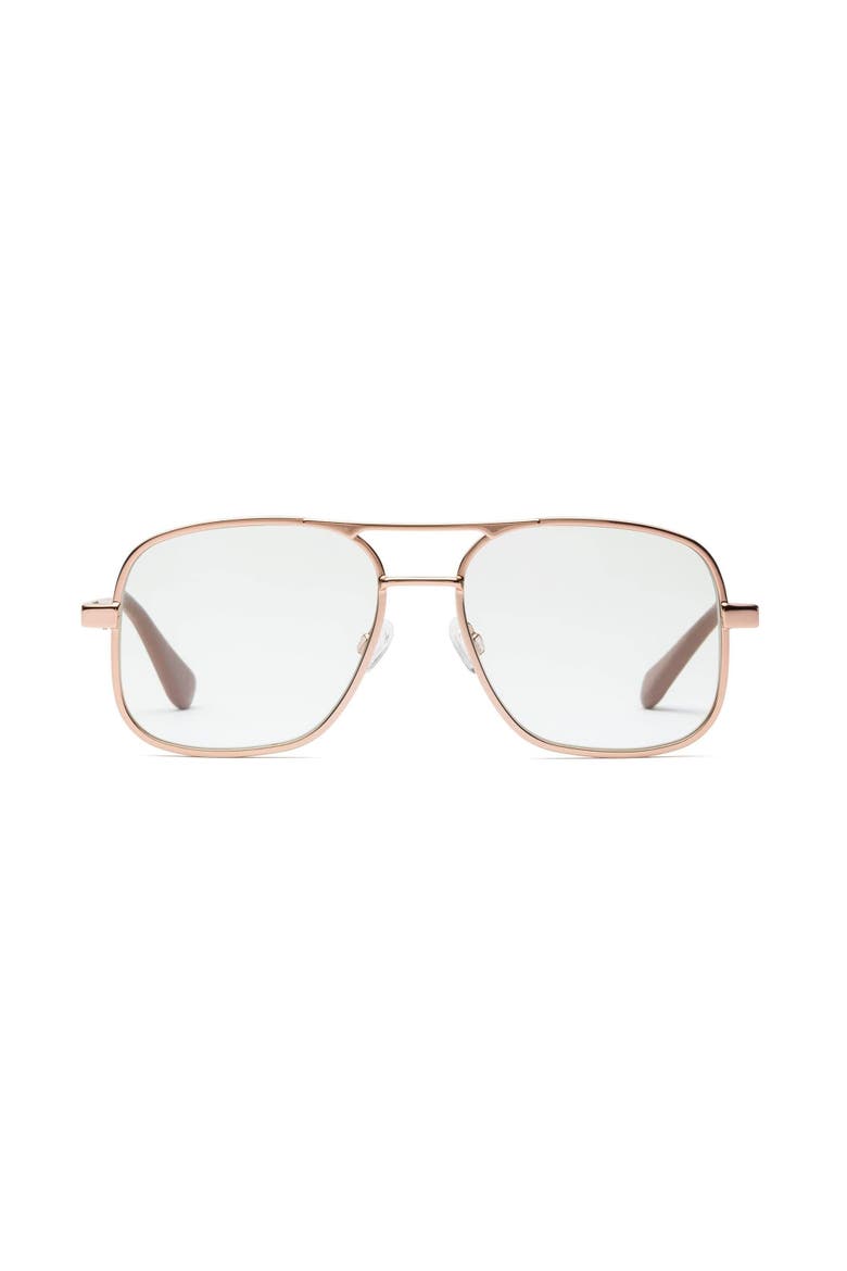 Metamodernist Scout | Reading Glasses, Alternate, color, Polished Rose Gold Green