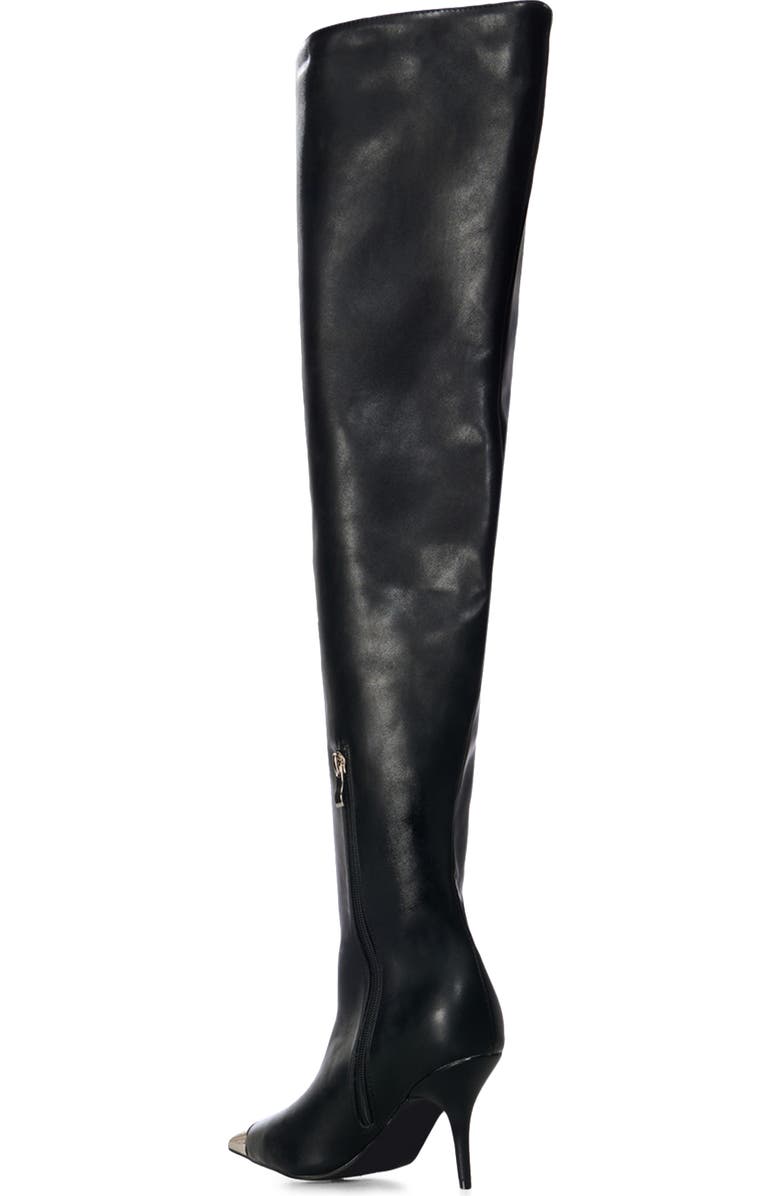 AZALEA WANG Donato Pointed Toe Over the Knee Boot, Alternate, color, Black