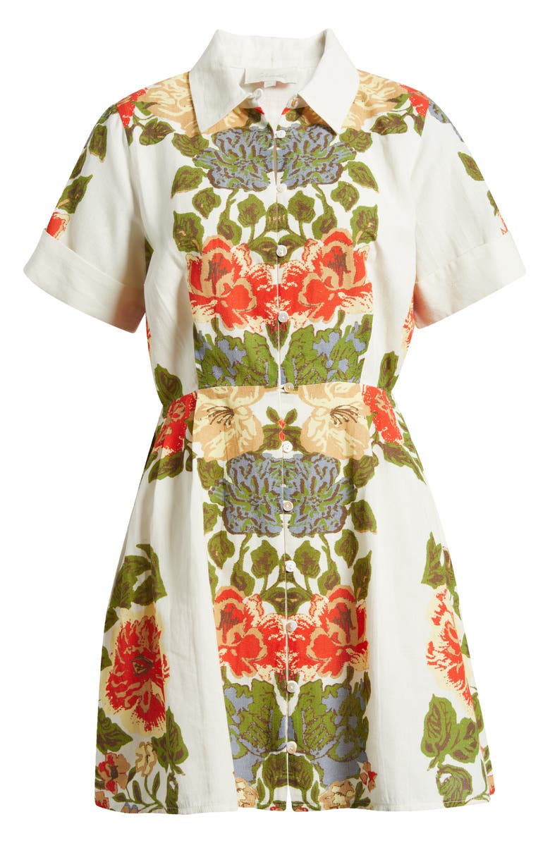 Cleobella Sadie Floral Cotton & Linen Shirtdress, Alternate, color,