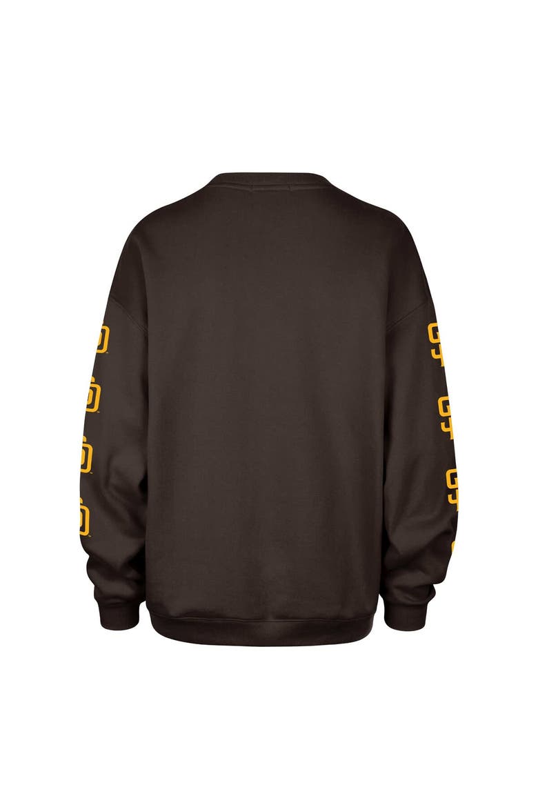 Women's '47  Brown San Diego Padres Trendy Team Go Big Oversized Sweatshirt, Alternate, color, Brown