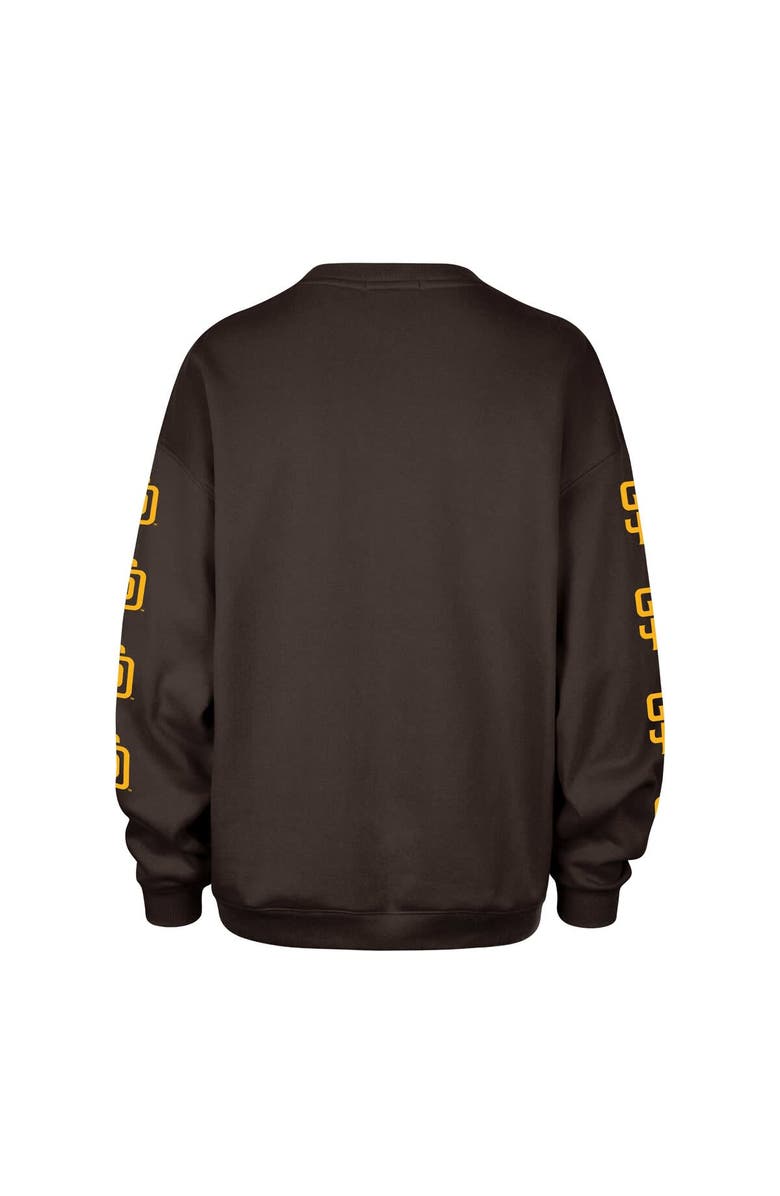 '47 Women's '47  Brown San Diego Padres Trendy Team Go Big Oversized Sweatshirt, Alternate, color, Brown