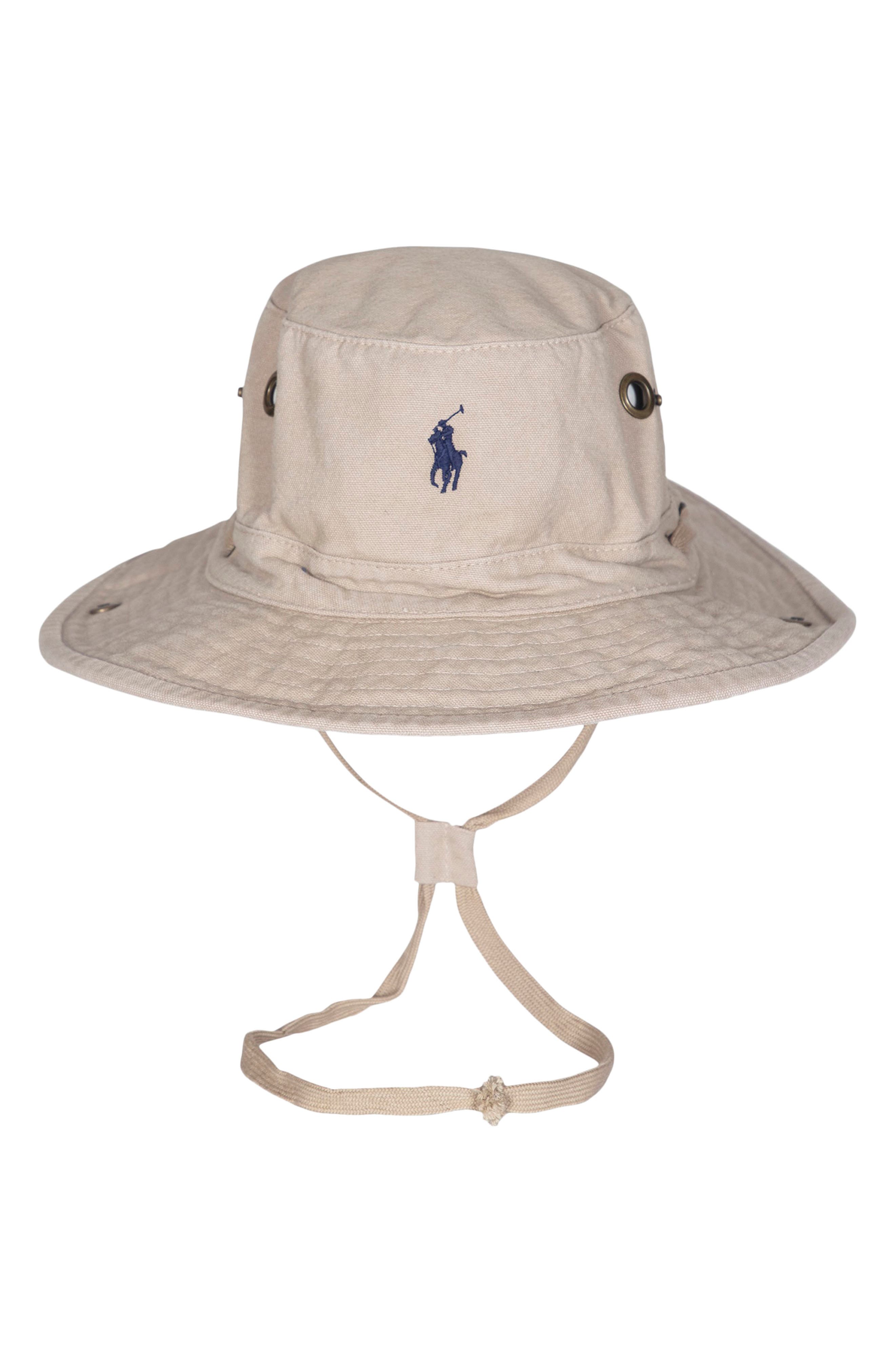 Polo Ralph Lauren Logo Embroidered Adjustable Bucket Hat 