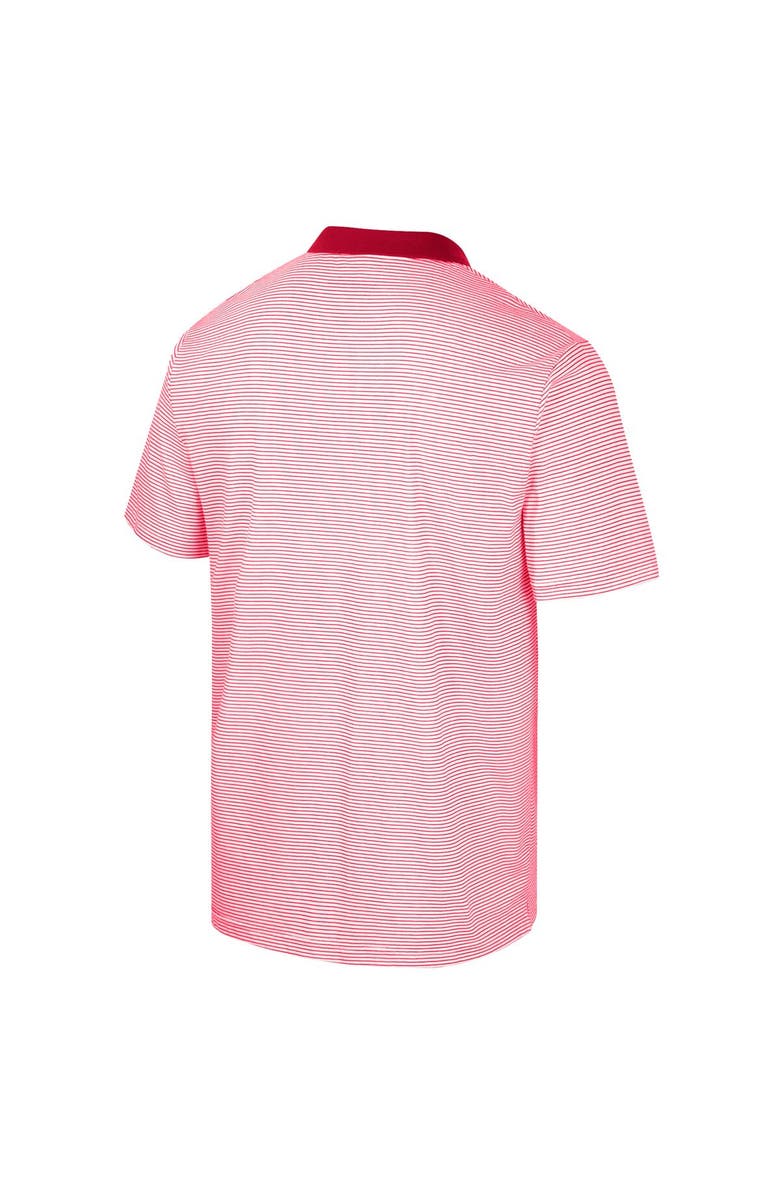 COLOSSEUM Men's Colosseum White Stanford Cardinal Print Stripe Polo, Alternate, color, White