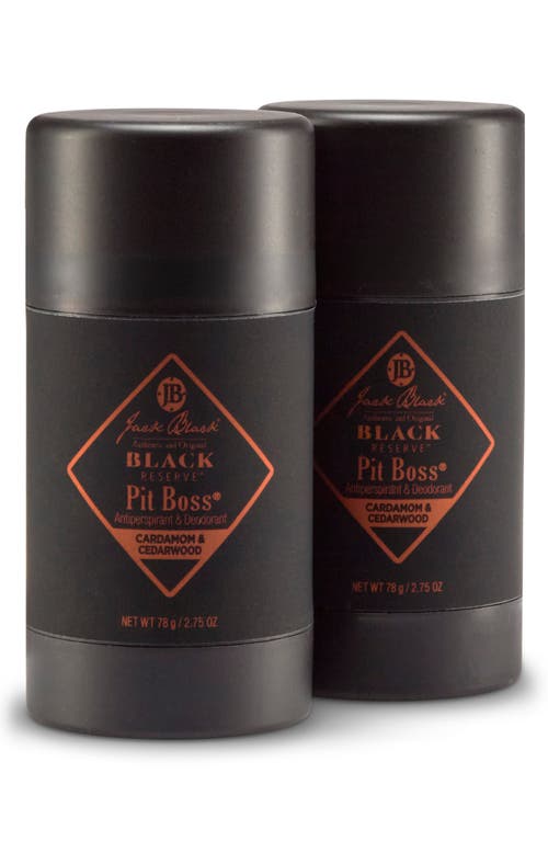 Jack Black Black Reserve Pit Boss Deodorant Duo $44 Value In Transparent