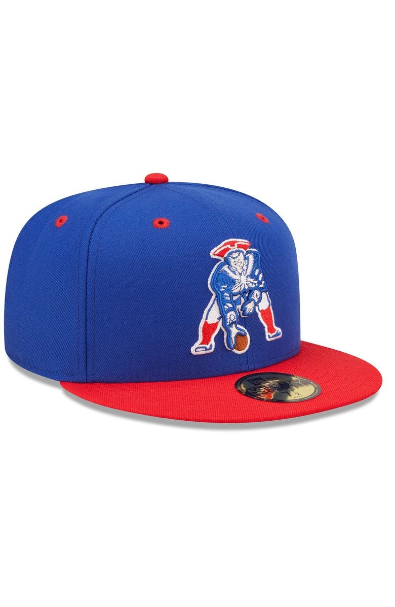 New Era Men's New Era Royal/Red New England Patriots Flipside 59FIFTY Fitted Hat, Alternate, color,