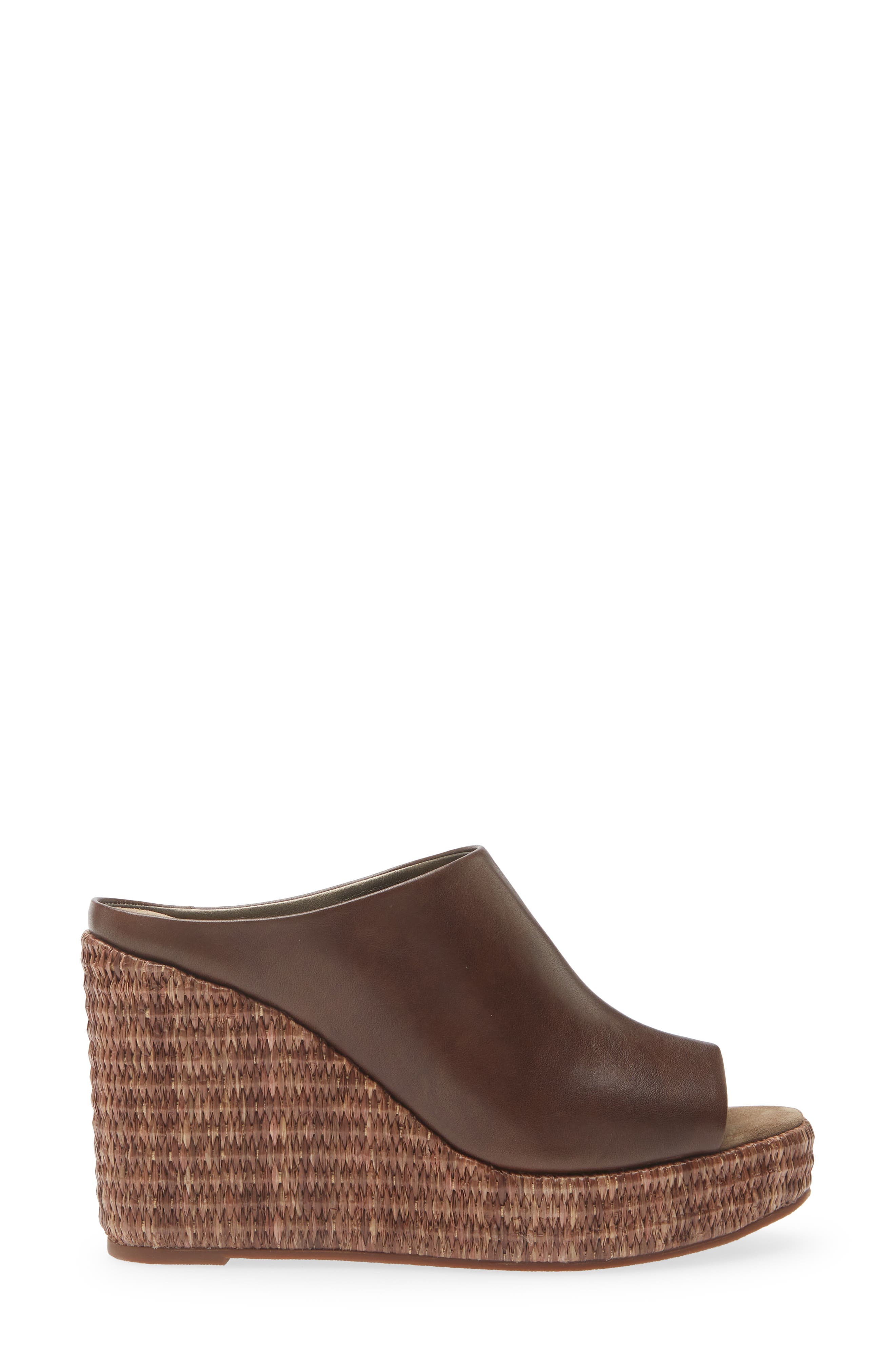 Brunello Cucinelli Espadrille Wedge Sandal, Alternate, color, Chocolate
