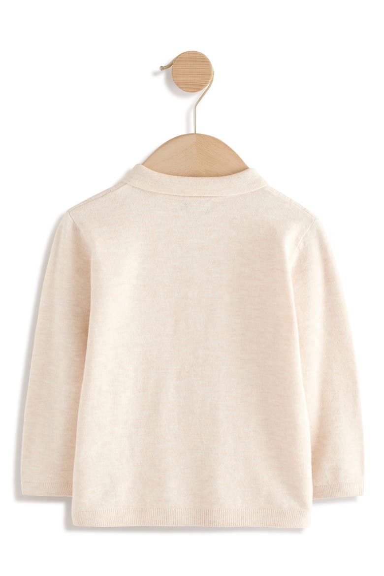 Kids' Cable Knit Long Sleeve Polo, Alternate, color, CREAM