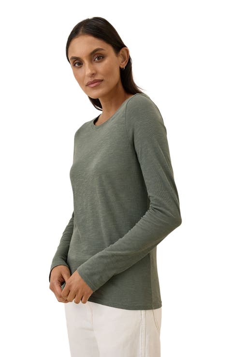 Organic Cotton Featherweight Slub Long Sleeve Tee
