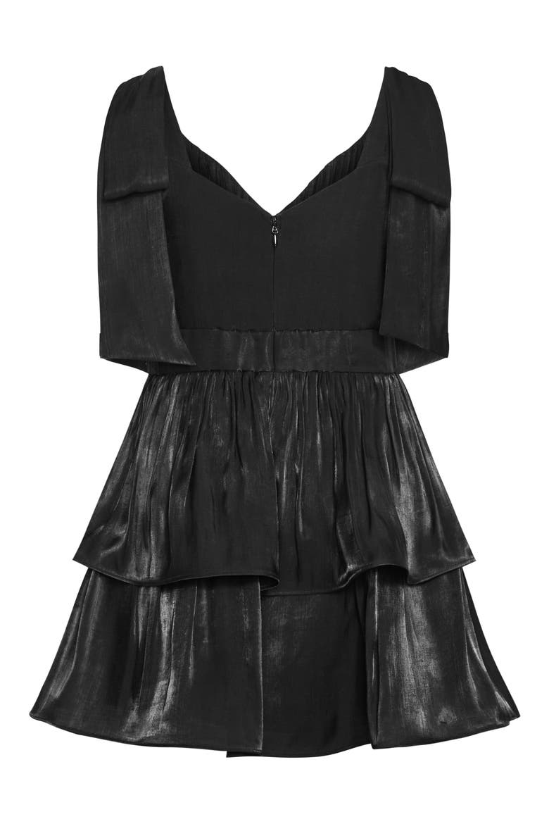 Betty Bow Cocktail Dress, Alternate, color, BLACK