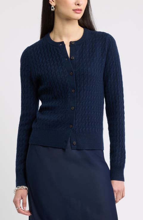 Cashmere Mini Cable Cardigan