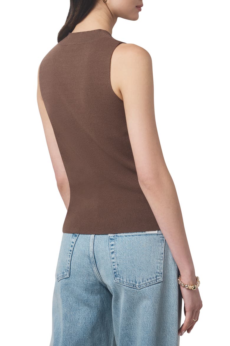 x @cellajaneblogsleeveless Sleeveless Tank Top, Alternate, color, CHOCOLATE BROWN