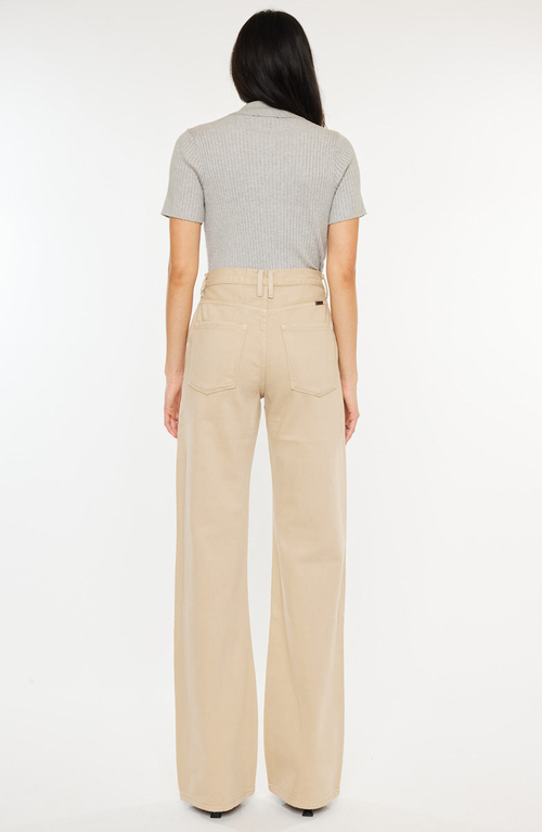 Kancan Montana Ultra High Rise 90's Flare Jeans In Brown