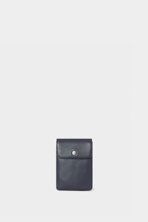 Osprey London The Madison Leather Phone Bag In Blue