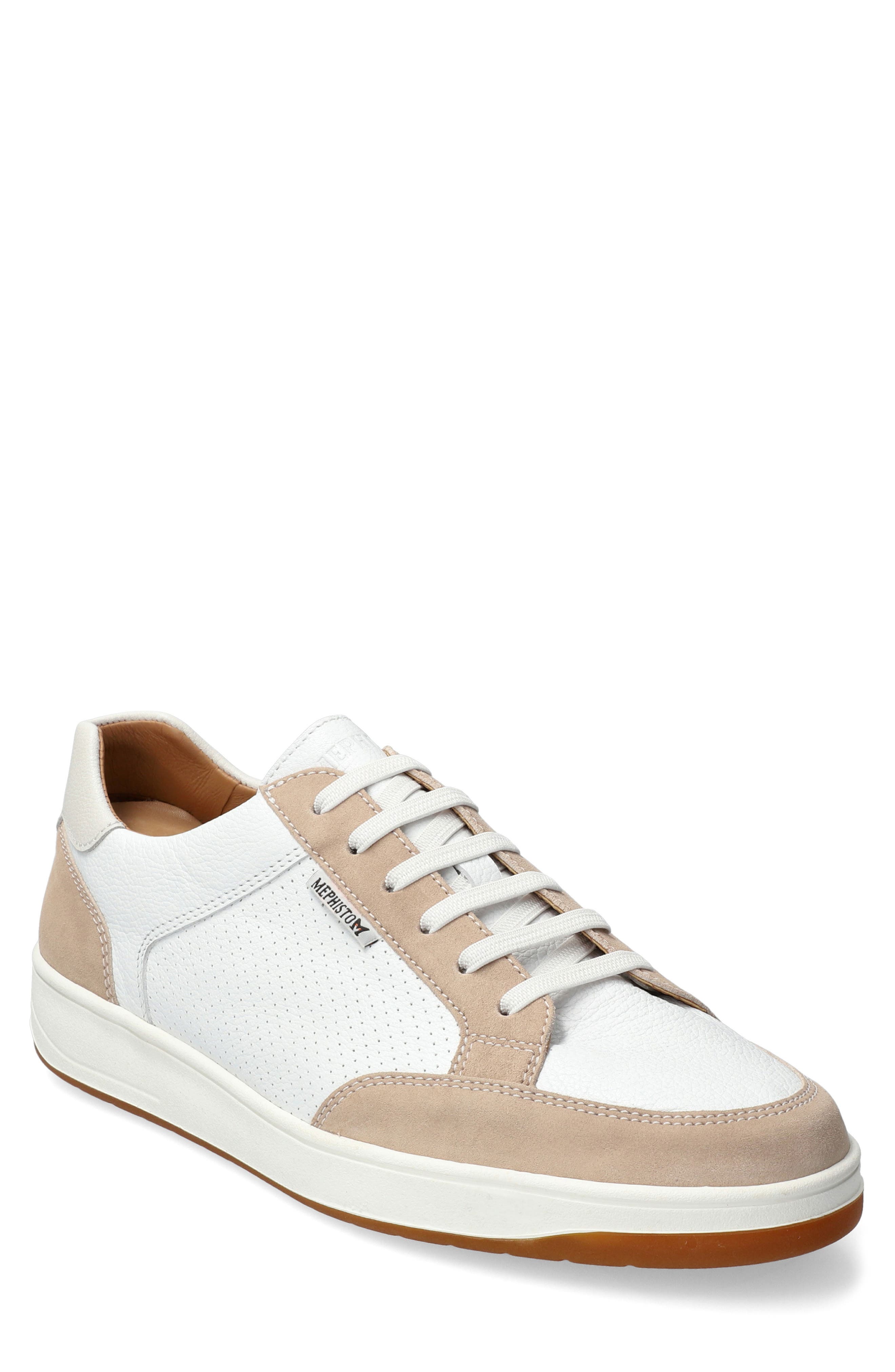Mephisto Henry Lace-Up Sneaker, Main, color, Light Sand