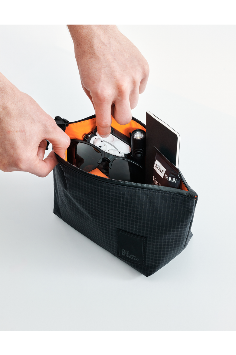 Dopp Kit Bag, Alternate, color, black-grid