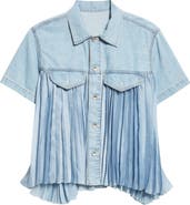 Sacai Mixed Media Short Sleeve Shirt