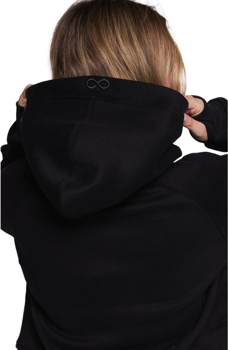 Rebody Active Effortless Fleece Full Zip Hoodie, Alternate, color, Black