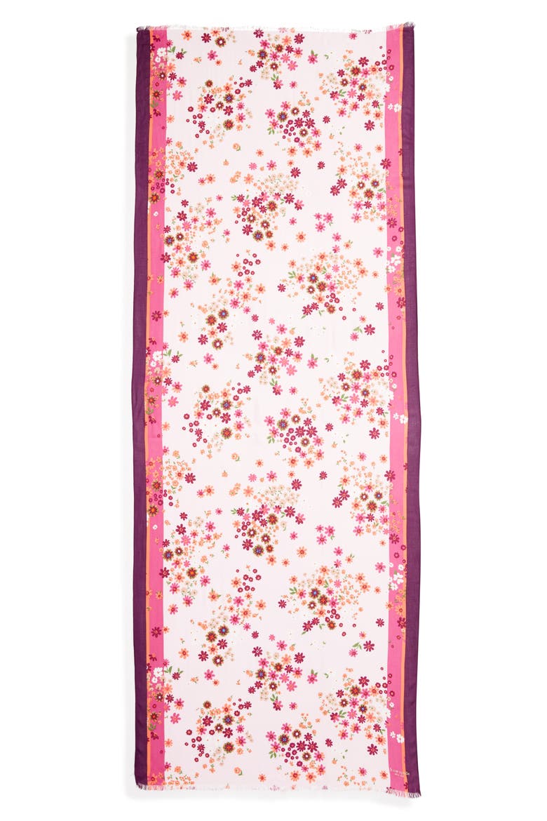 bora flora oblong scarf, Alternate, color, ROCK CANDY