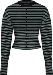 LIONESS Head in the Clouds Stripe Cardigan